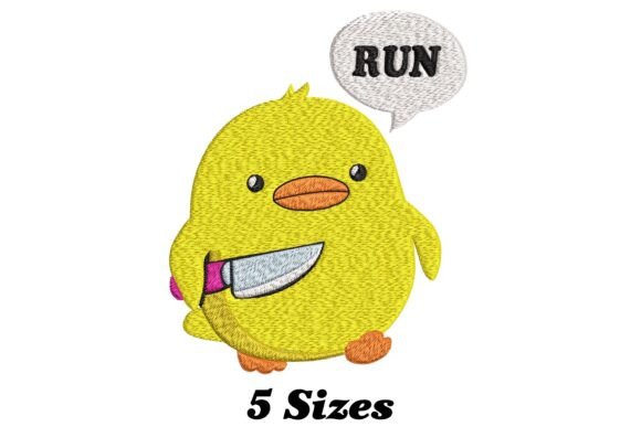 Fun Duck Embroidery Design