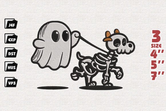 Ghost Walking Dog Embroidery File Review