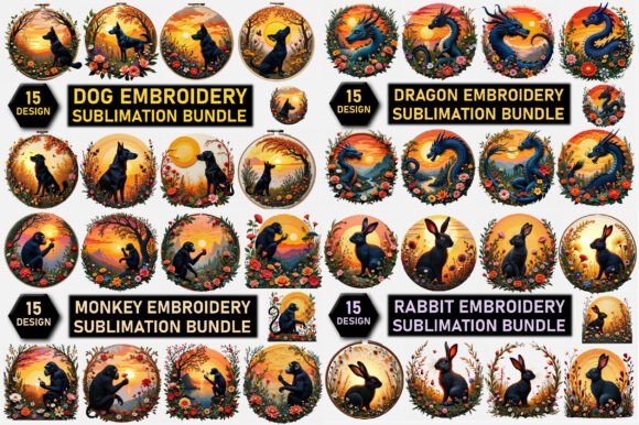 Mega Animal Embroidery PNG Bundle Review