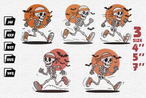 Set of 5 Skeleton Halloween Embroidery Review